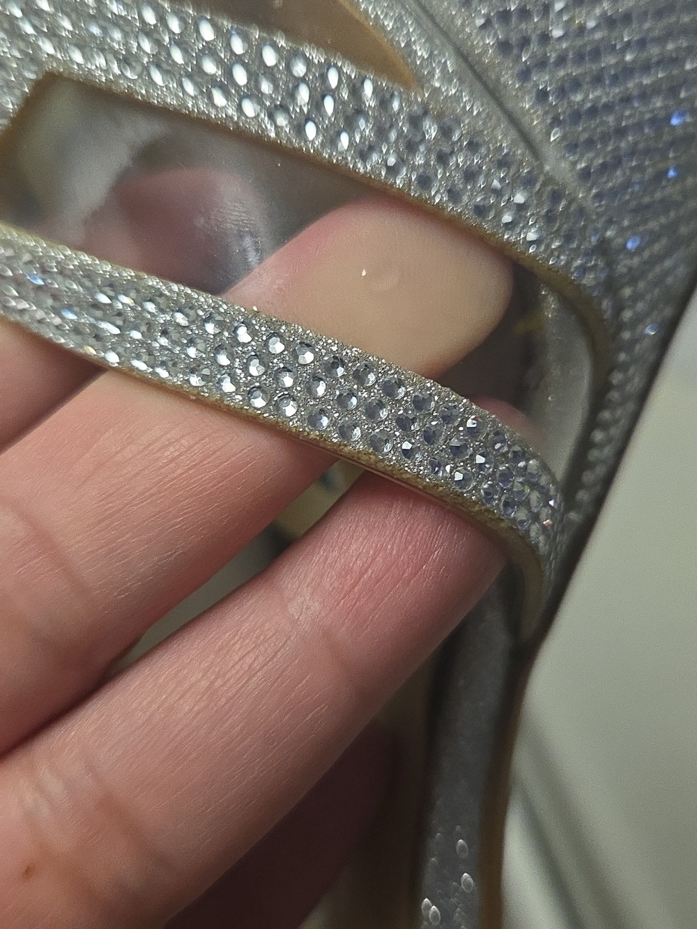 Jessica Simpson Silver Glitter Slingback Sandals - Picture 7 of 7